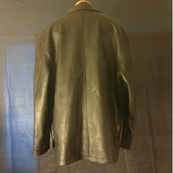Men's Raincoat faux leather coat 100%PVC - Picture 2 of 4